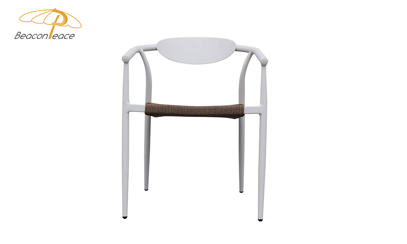 Model BP4066 Outdoor Stackable Dining Chairs With Rattan Seat